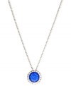 Blue breaks out in this pendant necklace from Givenchy. Crafted from silver-tone mixed metal, the necklace is centered by a pendant featuring glistening glass accents. Approximate length: 16 inches + 2-inch extender.