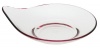 Rosenthal Free Spirit 6-Inch Glass One-Arm Bowl, Red/Violet Rim