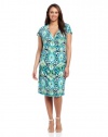 Jones New York Women's Plus-Size Faux Wrap Dress