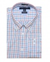 Tommy Hilfiger Men Custom Fit Logo Striped Shirt