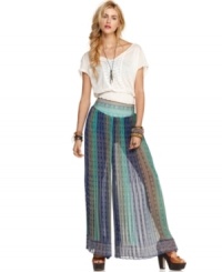 In a relaxed wide leg, these Free People printed & pleated pants are a modern take on boho appeal! In a relaxed wide leg, these Free People printed & pleated pants are a modern take on boho appeal!