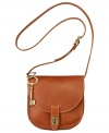 Add an artisanal feel to your accessory wardrobe with this laid-back leather crossbody from Fossil. Sumptuous leather is accented with delicate detail stitching and signature turn lock closure, for a look that's effortlessly on-trend.