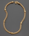 Strength and beauty are embodied in this classic woven goldtone toggle necklace by Lauren Ralph Lauren. Approximate length: 18 inches.