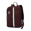 Ideal for the adventurous traveler, this Victorinox backpack is the perfect carry-all. Spacious main compartment features a mesh zippered pocket. Exterior vertical zip front pocket and multipurpose zip-away stretch side pockets--ideal for a water bottle or umbrella. Padded back panel and adjustable shoulder straps for maximum comfort. Docks to the front of the Victorinox bags in the CH 20 and 22 series with buckle clips for consolidated travel.