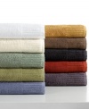 A riveting spectrum of color, the Resort Collection bath towels from Calvin Klein feature fashionable hues set in luxurious Egyptian cotton. Attractive tufted stripes along the hem add subtle dimension.  Coordinate with any bath accessories to create an invigorating bathroom retreat.