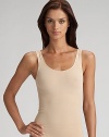 Sleek and seamless shapewear tank in an elasticized knit that instantly smooths and slims your torso. Control fabric helps smooth and slim Pull-on style Nylon/elastene/cotton Hand wash Imported