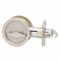 Kwikset 335 15 RND PCKT DR LCK 335 Round Bed/Bath Pocket Door Lock in Satin Nickel Kwikset 335 15 RND PCKT DR LCK 335 Round Bed/Bath Pocket Door Lock in Satin Nickel