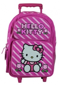 Hello Kitty Striped Large Rolling Backpack Hello Kitty Striped Large Rolling Backpack