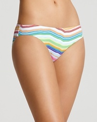 In a cute color way, Echo's striped hipster bottom is destined to become a poolside favorite--whether worn with the matching top or something cool and clashing. In a cute color way, Echo's striped hipster bottom is destined to become a poolside favorite--whether worn with the matching top or something cool and clashing.