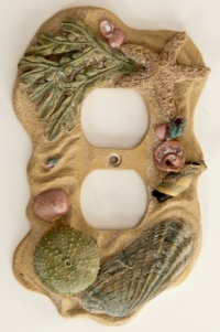 Seashell Nautical Electrical Outlet Duplex Plate Cover Seashell Nautical Electrical Outlet Duplex Plate Cover