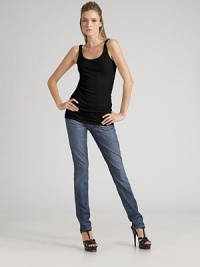 Rib-knit essential to layer or wear alone, this one is especially soft in a touchable cotton/modal blend. Bound edges Scoop neckline About 29 from shoulder to hem Machine wash Imported Rib-knit essential to layer or wear alone, this one is especially soft in a touchable cotton/modal blend. Bound edges Scoop neckline About 29 from shoulder to hem Machine wash Imported