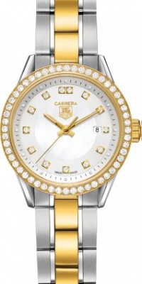 Tag Heuer Carrera Two Tone Diamond Ladies Watch WV1451B.D0797