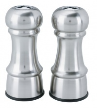 Trudeau 4-1/2-Inch Stainless Steel Salt and Pepper Shakers Trudeau 4-1/2-Inch Stainless Steel Salt and Pepper Shakers
