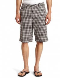 DC Men's Atrain Plaid Classic Fit Chino Board Shorts DC Men's Atrain Plaid Classic Fit Chino Board Shorts