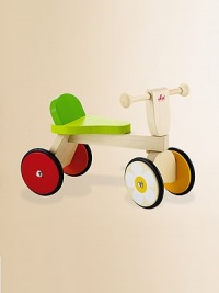 An adorable gift will delight little ones, moms and dads alike with an old-fashioned charm courtesy of Sevi, Europe's oldest wood toy company. Cute little push-trike features all-wood construction with rubber wheel grips and a wide steering radius. Four-wheel design Daisy design on the front wheels No assembly required Ages one and up 20W X 13½H X 10D Imported