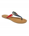Bright and strappy with a metal detail on the vamp. Tommy Hilfiger's Lindsay flat thong sandals are so sweet for summer.