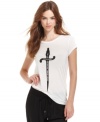 With a sword print, this RACHEL Rachel Roy tee is an easy pic for an effortless, casual look!