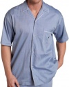 Nautica Men's Captains Herringbone Woven Short Sleeve Camp