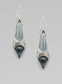 From the Miss Havisham Collection. Light and dark faceted glass stones in rich shades of green, accented with shimmering Swarovski crystals to form a graceful, elongated shield shape.CrystalGlassRhodium platingLength, about 2½Sterling silver ear wireMade in USA From the Miss Havisham Collection. Light and dark faceted glass stones in rich shades of green, accented with shimmering Swarovski crystals to form a graceful, elongated shield shape.CrystalGlassRhodium platingLength, about 2½Sterling silver ear wireMade in USA