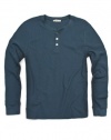 H.E. By Mango Men's Three Button Henley T-Shirt - Richard7