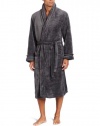 Intimo Men's Solid Corel Fleece Shawl Collar Robe