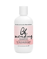 An ultra-mild, moisture-rich cleanser for the truly damaged (who regularly color, straighten or perm). Supercharged formula gently cleanses and repairs damage without stripping color, wilting perms or reverting chemically straightened hair.Usage: Wet hair, lather and rinse thoroughly.Product Recipe: For most intense care, pair with Mending Conditioner, Complex and Masque. Color compatible.