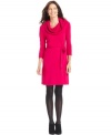 NY Collection's cowlneck sweater dress makes it easy to stay warm and in style. Easily pairs with tights and booties!