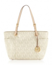 Michael By Michael Kors Jet Set Signature Print Tote Bag, Vanilla