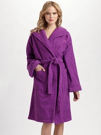 A plush, remarkably comfortable look with lasting quality and appeal, designed in toweling cotton with subtle jacquard detail. Belted closure Cotton Machine wash Made in Italy A plush, remarkably comfortable look with lasting quality and appeal, designed in toweling cotton with subtle jacquard detail. Belted closure Cotton Machine wash Made in Italy