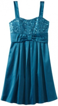 Ruby Rox Kids Girls 7-16 Sequin Top Party Dress, Deep Lake Teal, 8 Ruby Rox Kids Girls 7-16 Sequin Top Party Dress, Deep Lake Teal, 8
