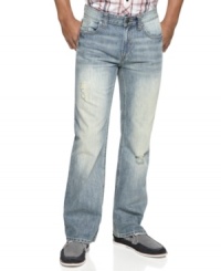 Lighten up. These lightly washed jeans from Marc Ecko Cut & Sew are exactly what you need for your spring denim look. Lighten up. These lightly washed jeans from Marc Ecko Cut & Sew are exactly what you need for your spring denim look.