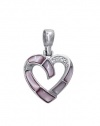 Effy Jewlery S. Silver Mother of Pearl & Sapphire Heart Pendant