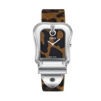 Fendi B. Fendi Large Animal Print Dial & Strap Quartz Watch - F374122 Fendi B. Fendi Large Animal Print Dial & Strap Quartz Watch - F374122