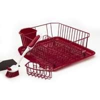 Rubbermaid Inc 4Pc Red Sinkware Set 1F91-Ma-Red Dish Drainers Rubbermaid Inc 4Pc Red Sinkware Set 1F91-Ma-Red Dish Drainers