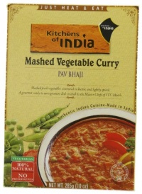 Kitchens Of India Ready To Eat Pav Bhaji, Mashed Vegtable Curry, 10-Ounce Boxes (Pack of 6)