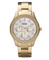 Inspired by menswear and glammed up with glitz, this Stella watch by Fossil is uniquely yours.