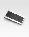Stainless steel money clip with black carbon inlay.Stainless steel1 x 2Imported