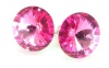 12MM Rose Pink Topaz Colored Swarovski Crystal Elements Round Stud Earrings, Hypoallergenic Posts