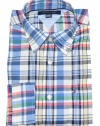 Tommy Hilfiger Men Custom Fit Plaid Long Sleeve Logo Shirt