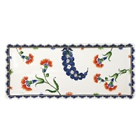 Ronde d'Orient by Gien is a full-service collection with a blue & white motif punctuated by deep orange carnations. This design was inspired by Turkish and Mediterranean ceramics. Ronde d'Orient by Gien is a full-service collection with a blue & white motif punctuated by deep orange carnations. This design was inspired by Turkish and Mediterranean ceramics.