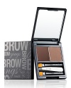 When brows are your wow show them off by using the best kit available. The split pan contains shaded brow wax for shaping, filling-in and extending. The complementing powder is the overcoat keeping them up and smooth all day. With accessory tweezers and brushes, this little set is a powerhouse for brows.
