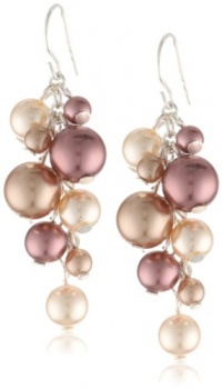 Colored Simulated Pearl Cluster Drop Earrings Colored Simulated Pearl Cluster Drop Earrings