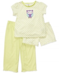 Who who who's the cutest? She'll love the fun prints and comfy feel of this sleepwear set from Carter's. Who who who's the cutest? She'll love the fun prints and comfy feel of this sleepwear set from Carter's.