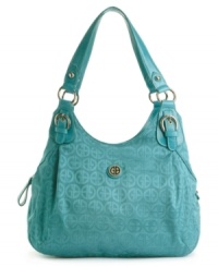 Expertly designed with three roomy compartments and bonus organizers, this stylish logo purse by Giani Bernini proves well-prepped for your busiest days. Expertly designed with three roomy compartments and bonus organizers, this stylish logo purse by Giani Bernini proves well-prepped for your busiest days.