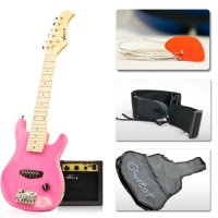 30 Kids Pink Electric Guitar with Amp & Much More Guitar Combo Accessory Kit 30 Kids Pink Electric Guitar with Amp & Much More Guitar Combo Accessory Kit