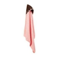 Elegant Baby Pink & Chocolate Hooded Towel Elegant Baby Pink & Chocolate Hooded Towel