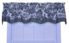 Victoria Park Toile Bradford Valence Window Curtain, 70 Inch - 15 Inch, Black