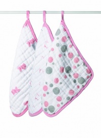 aden + anais Muslin Washcloths, Bathing Beauty, 3-Pack aden + anais Muslin Washcloths, Bathing Beauty, 3-Pack