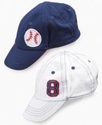 Top it off. Complete his outfit with one of these sporty ball caps from First Impressions. Top it off. Complete his outfit with one of these sporty ball caps from First Impressions.