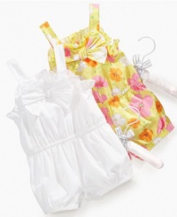 First Impressions Baby Girls Bow Romper in Bright White First Impressions Baby Girls Bow Romper in Bright White